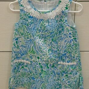 Lilly Pulitzer Blue and White Floral Dress
